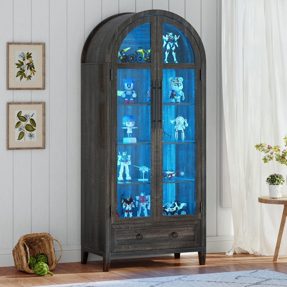 73 Arched Glass Display Cabine - Glass Cabinet Display ulasan dan harga
