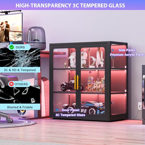 Display Cabinet with Glass Doo - Glass Cabinet Display ulasan dan harga