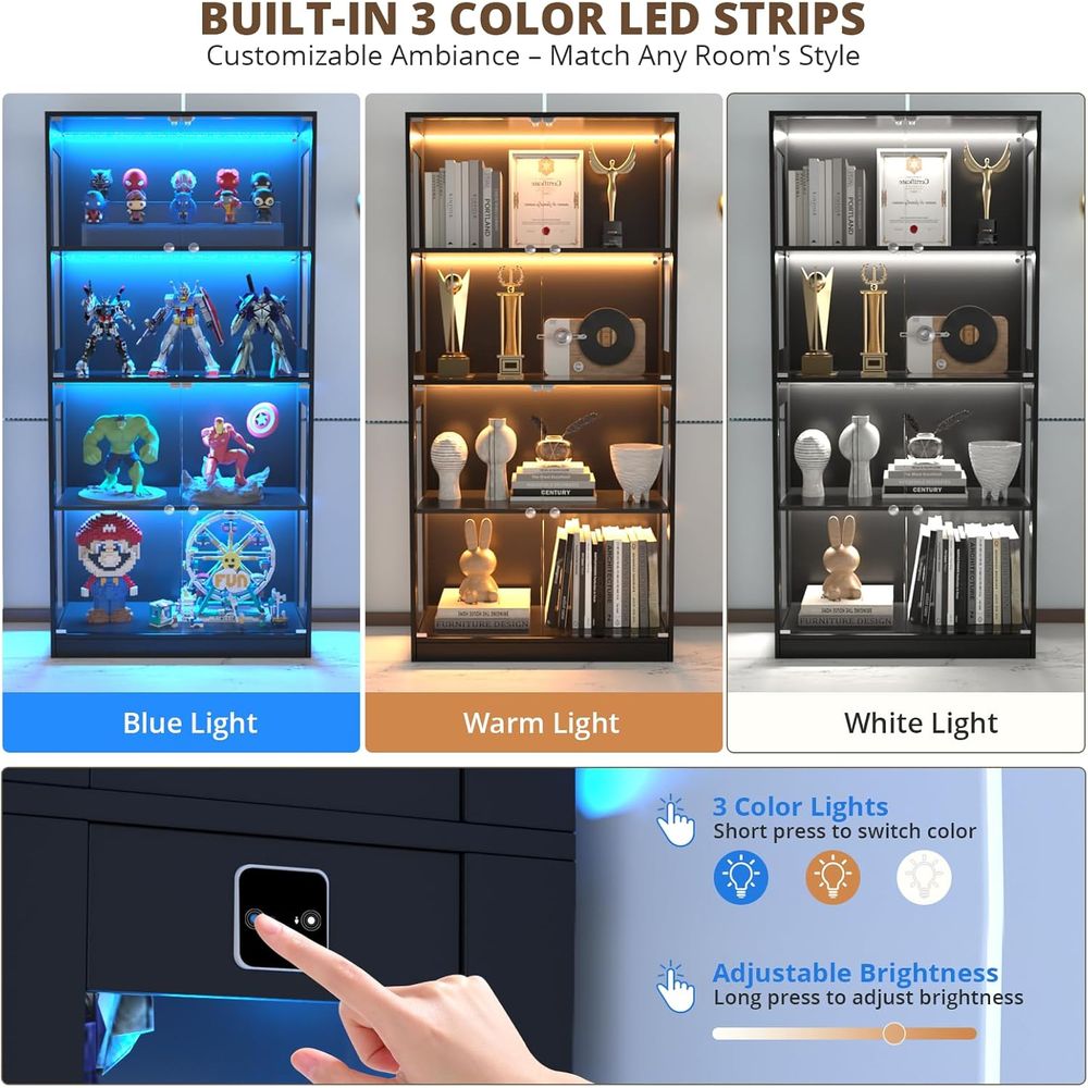 65 Glass Door Display Cabinet, - Glass Cabinet Display ulasan dan harga