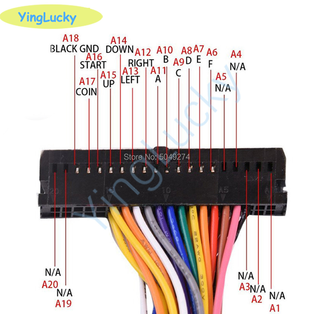 Arcade Cabinet 40-pin Wire Har - Arcade Game Jackpot ulasan dan harga
