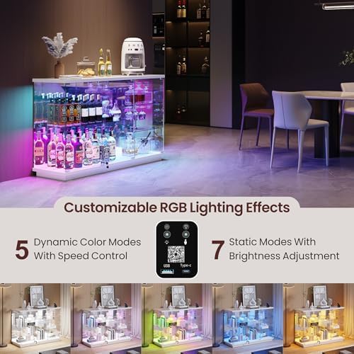 RGB Glass Display Cabinet with - Glass Cabinet Display ulasan dan harga