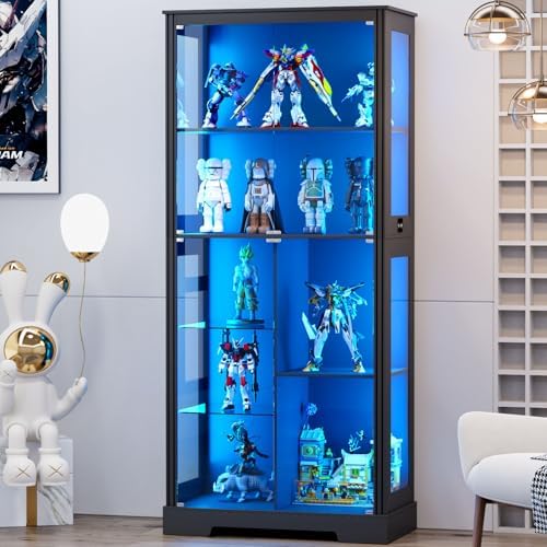 71'' Display Cabinet with 5-Ti - Glass Cabinet Display ulasan dan harga