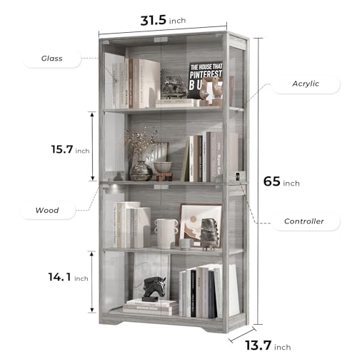 Display Cabinet with Glass Doo - Glass Cabinet Display ulasan dan harga