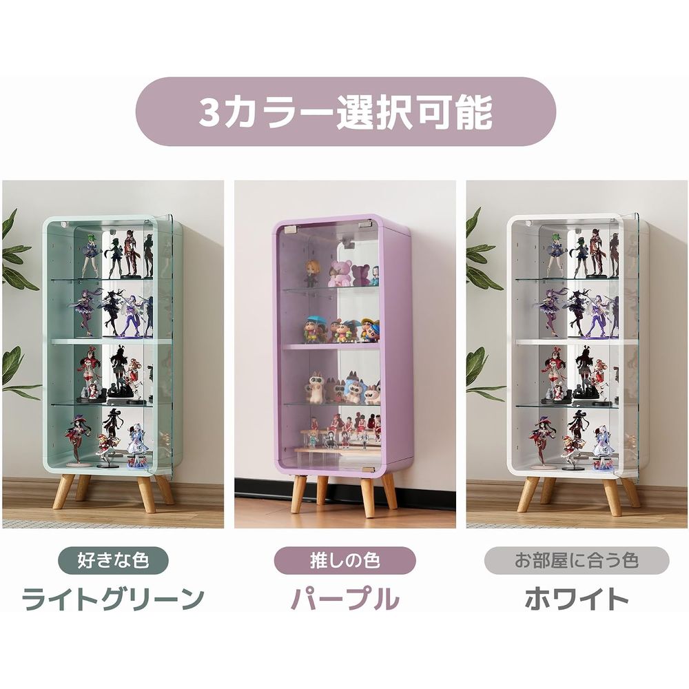 4-Tier Adjustable Glass Displa - Glass Cabinet Display ulasan dan harga