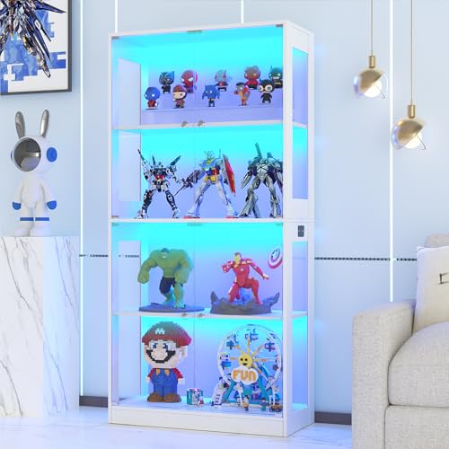 65'' Display Cabinet with Glas - Glass Cabinet Display ulasan dan harga