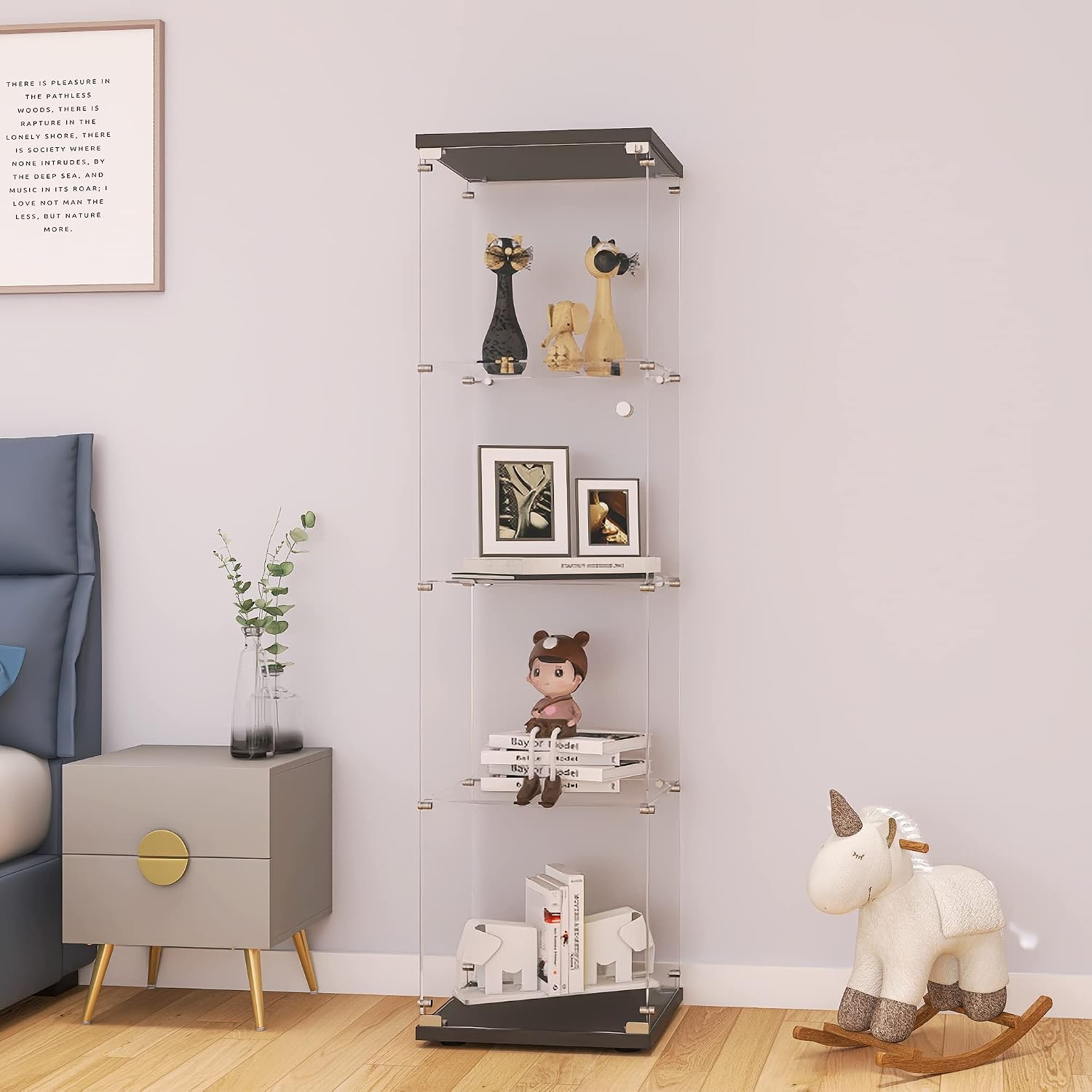 Glass Display Cabinet With Loc - Glass Cabinet Display ulasan dan harga