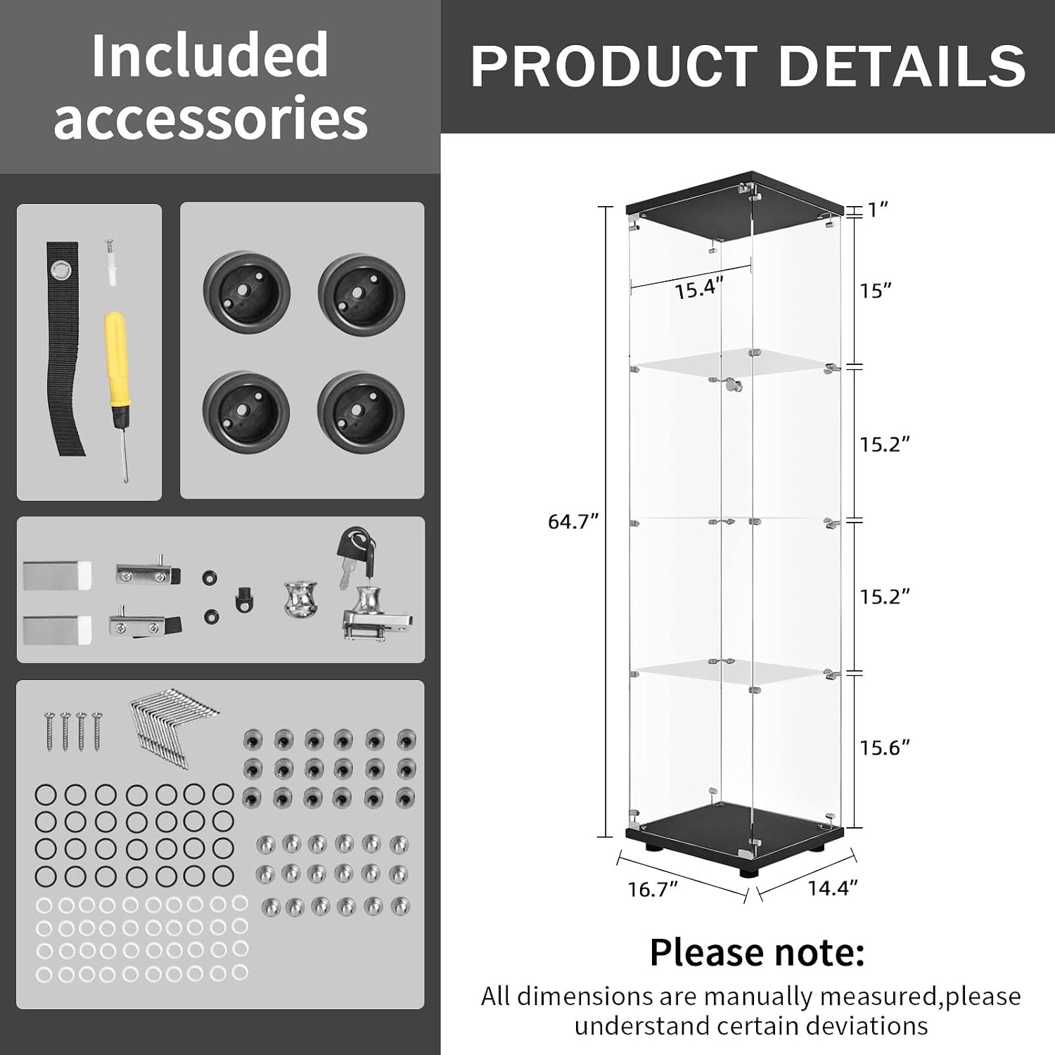 Glass Display Cabinet With Loc - Glass Cabinet Display ulasan dan harga
