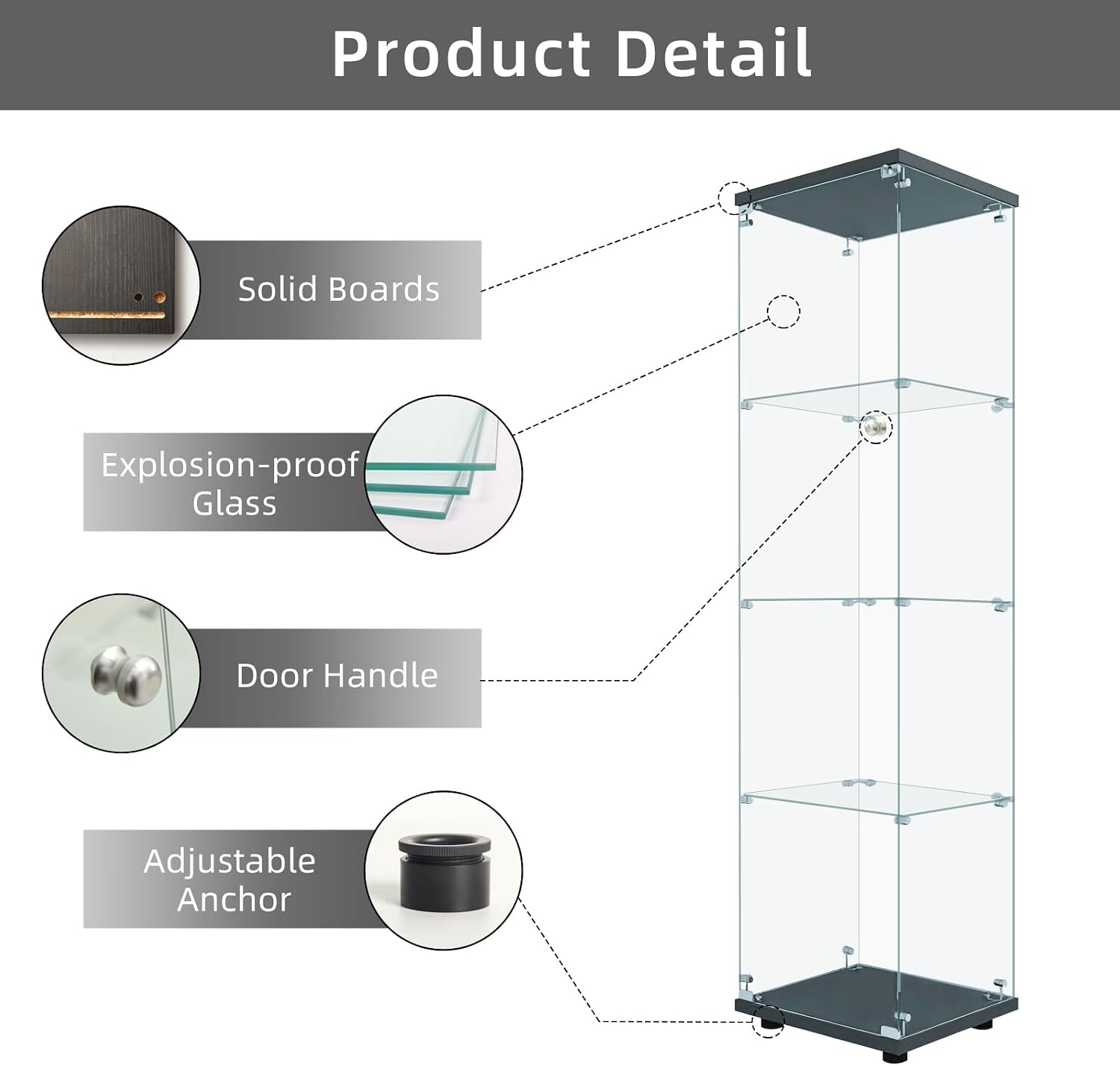 Glass Display Cabinet With Loc - Glass Cabinet Display ulasan dan harga
