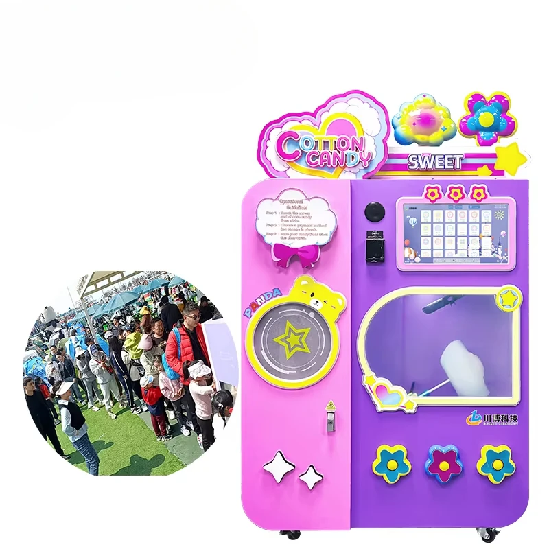 Customized Cotton Candy Vendin - Commercial Vending Machine ulasan dan harga