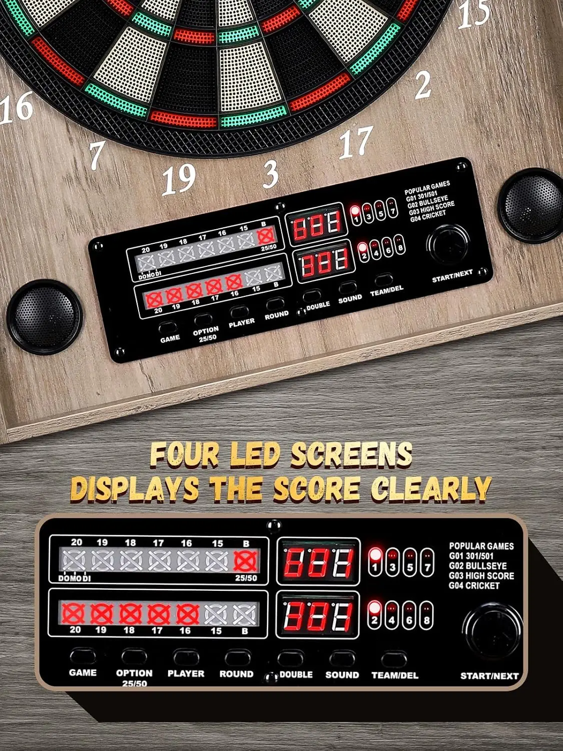 Electronic Dart Board, Decorat - Electronic Dartboard Cabinet ulasan dan harga